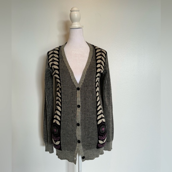 Anna Sui Sweaters - James Coviello for Anna Sui Cardigan Purple Black - Size P/S